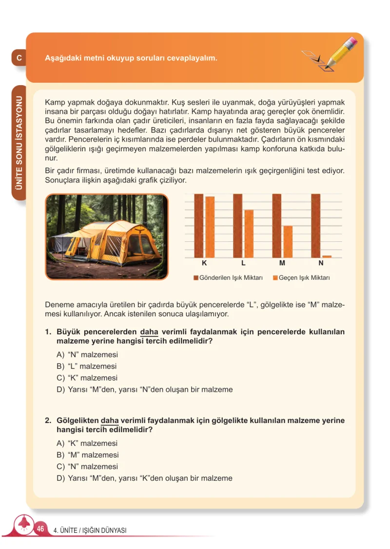 5. Sınıf Fen Bilimleri Ders Kitabı Cevapları Meb Yayınları 2.Kitap Sayfa 46
