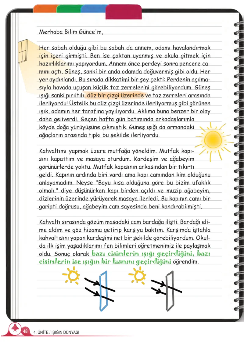 5. Sınıf Fen Bilimleri Ders Kitabı Cevapları Meb Yayınları 2.Kitap Sayfa 48