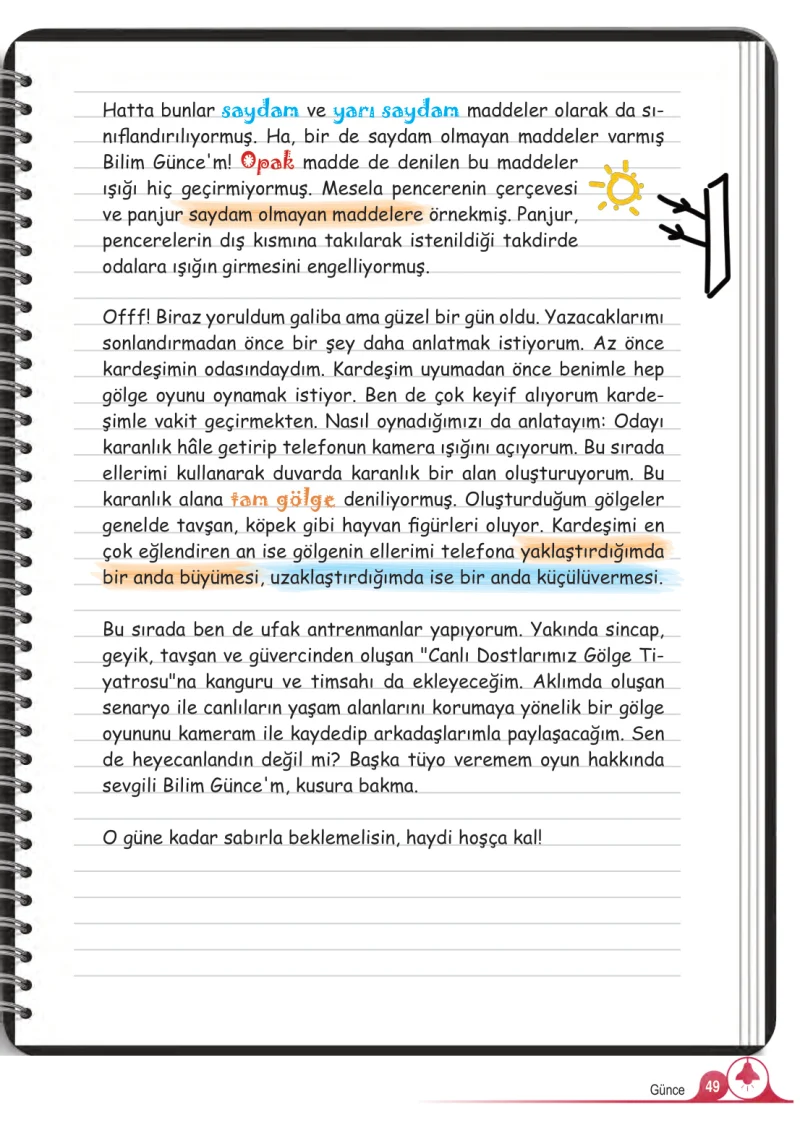 5. Sınıf Fen Bilimleri Ders Kitabı Cevapları Meb Yayınları 2.Kitap Sayfa 49