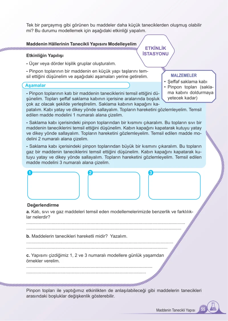 5. Sınıf Fen Bilimleri Ders Kitabı Cevapları Meb Yayınları 2.Kitap Sayfa 55