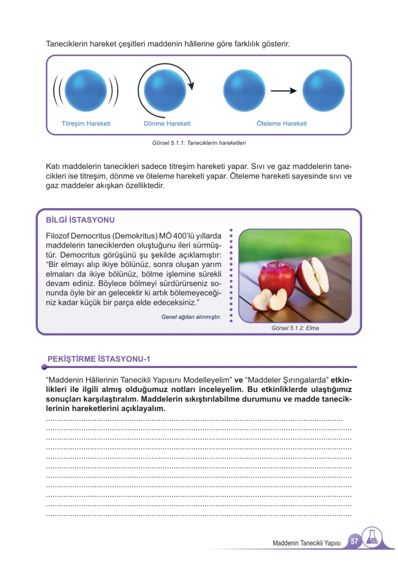 5. Sınıf Fen Bilimleri Ders Kitabı Cevapları Meb Yayınları 2.Kitap Sayfa 57