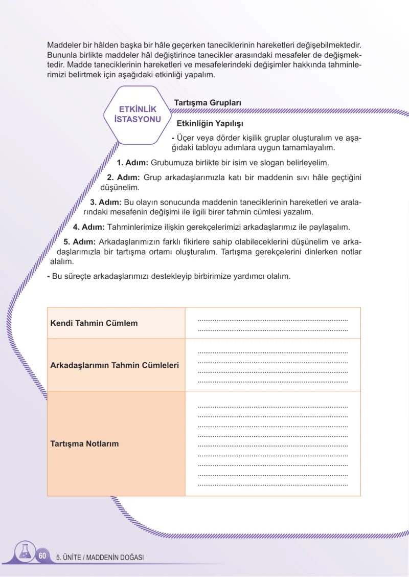 5. Sınıf Fen Bilimleri Ders Kitabı Cevapları Meb Yayınları 2.Kitap Sayfa 60