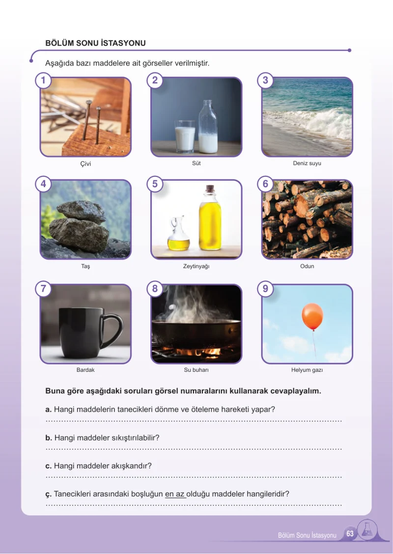 5. Sınıf Fen Bilimleri Ders Kitabı Cevapları Meb Yayınları 2.Kitap Sayfa 63