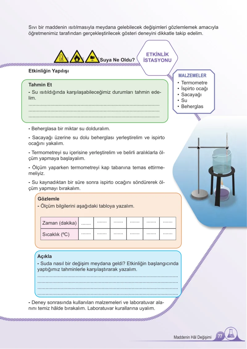 5. Sınıf Fen Bilimleri Ders Kitabı Cevapları Meb Yayınları 2.Kitap Sayfa 77