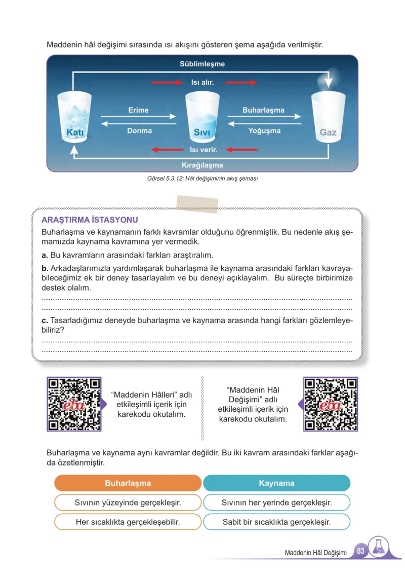 5. Sınıf Fen Bilimleri Ders Kitabı Cevapları Meb Yayınları 2.Kitap Sayfa 83