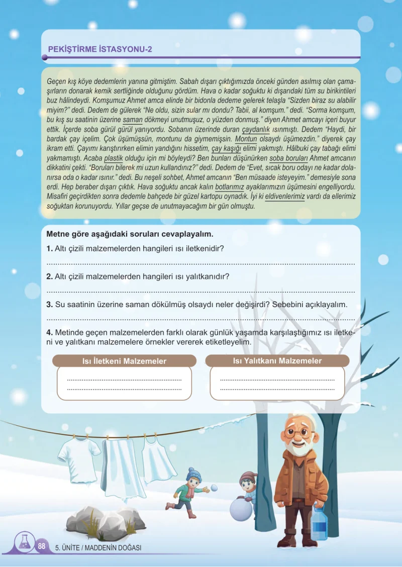 5. Sınıf Fen Bilimleri Ders Kitabı Cevapları Meb Yayınları 2.Kitap Sayfa 88