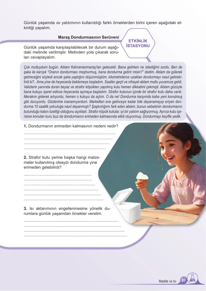 5. Sınıf Fen Bilimleri Ders Kitabı Cevapları Meb Yayınları 2.Kitap Sayfa 91