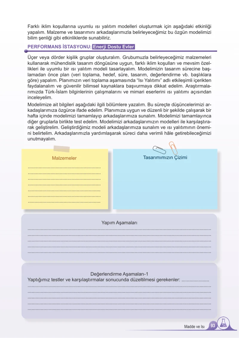 5. Sınıf Fen Bilimleri Ders Kitabı Cevapları Meb Yayınları 2.Kitap Sayfa 93