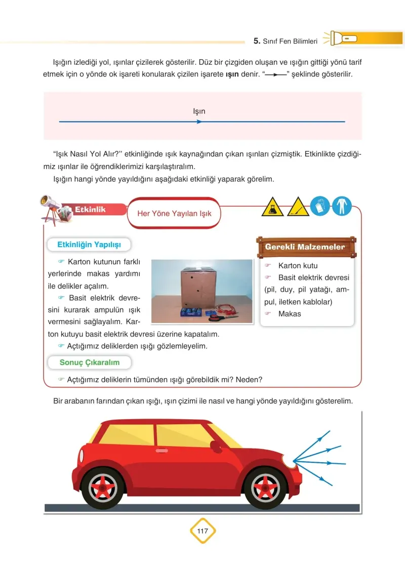 5. Sınıf Fen Bilimleri Ders Kitabı Cevapları SDR Dİkey Yayınları Sayfa 117