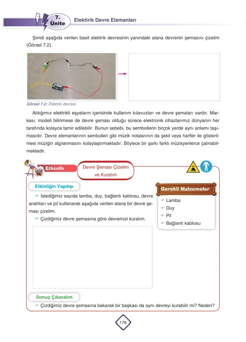 5. Sınıf Fen Bilimleri Ders Kitabı Cevapları SDR Dİkey Yayınları Sayfa 178