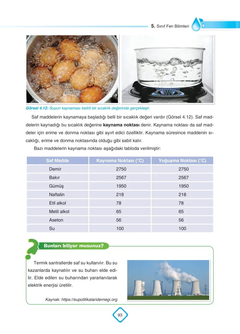 5. Sınıf Fen Bilimleri Ders Kitabı Cevapları SDR Dİkey Yayınları Sayfa 93