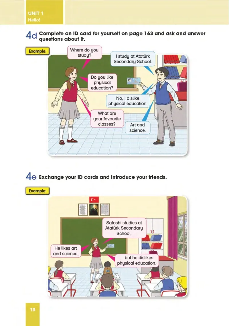 5. Sınıf İngilizce Ders Kitabı Cevapları Başaran Yayınları Sayfa 16