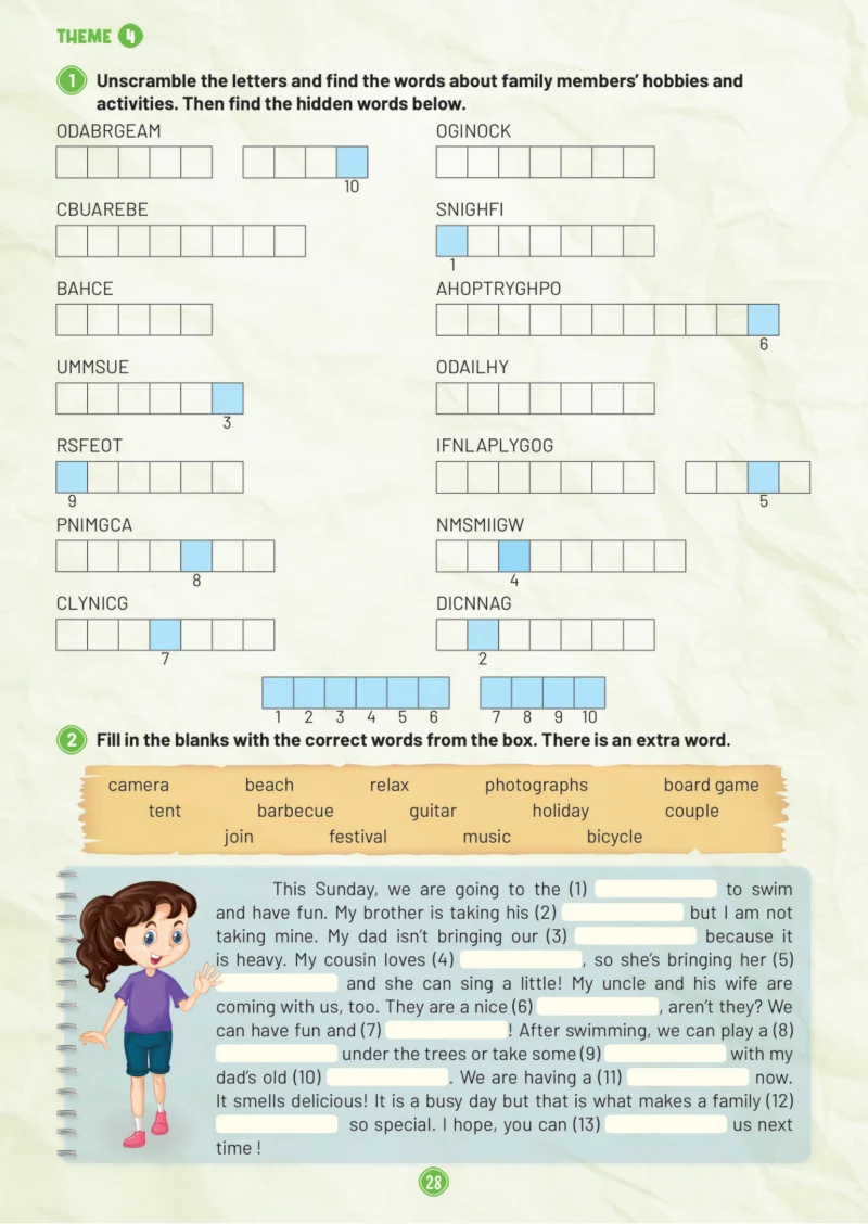 5. Sınıf İngilizce Ders Kitabı Cevapları Meb Yayınları Çalışma Kitabı Sayfa 28