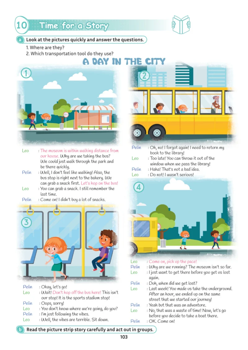 5. Sınıf İngilizce Ders Kitabı Cevapları Meb Yayınları Multi English 1 . Kitap Sayfa 103