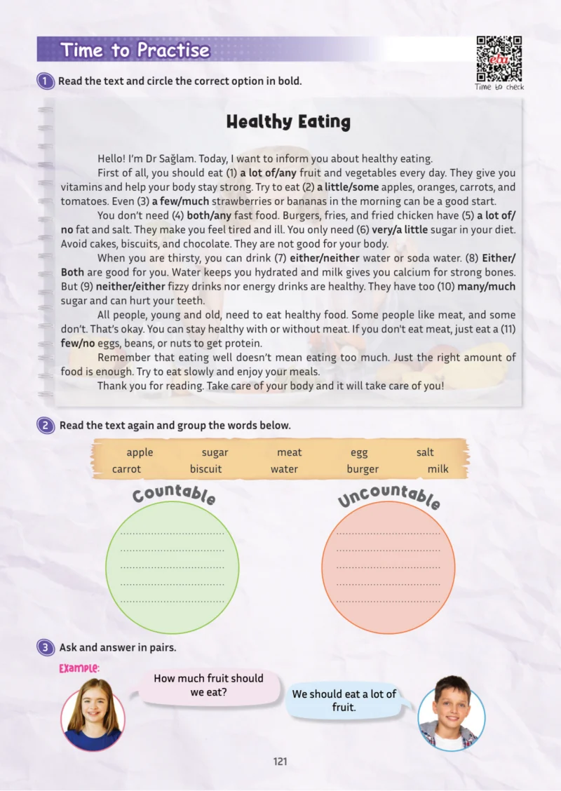 5. Sınıf İngilizce Ders Kitabı Cevapları Meb Yayınları Multi English 1 . Kitap Sayfa 121