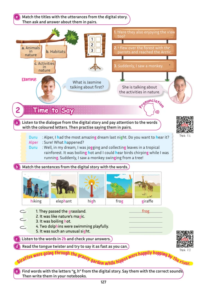 5. Sınıf İngilizce Ders Kitabı Cevapları Meb Yayınları Multi English 1 . Kitap Sayfa 127