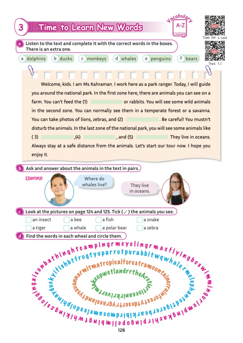 5. Sınıf İngilizce Ders Kitabı Cevapları Meb Yayınları Multi English 1 . Kitap Sayfa 128