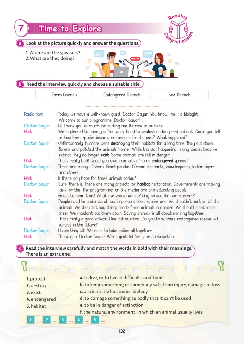 5. Sınıf İngilizce Ders Kitabı Cevapları Meb Yayınları Multi English 1 . Kitap Sayfa 132