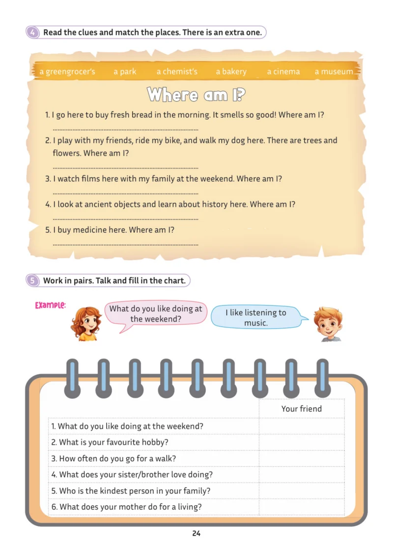 5. Sınıf İngilizce Ders Kitabı Cevapları Meb Yayınları Multi English 1 . Kitap Sayfa 24