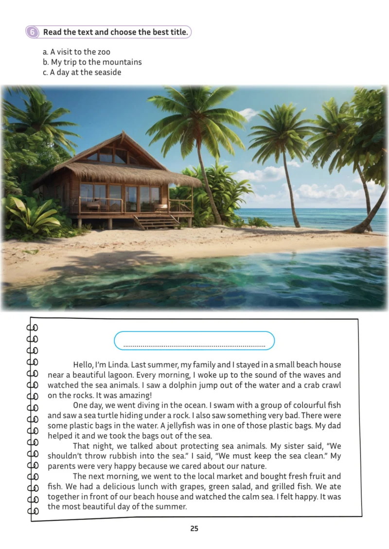 5. Sınıf İngilizce Ders Kitabı Cevapları Meb Yayınları Multi English 1 . Kitap Sayfa 25