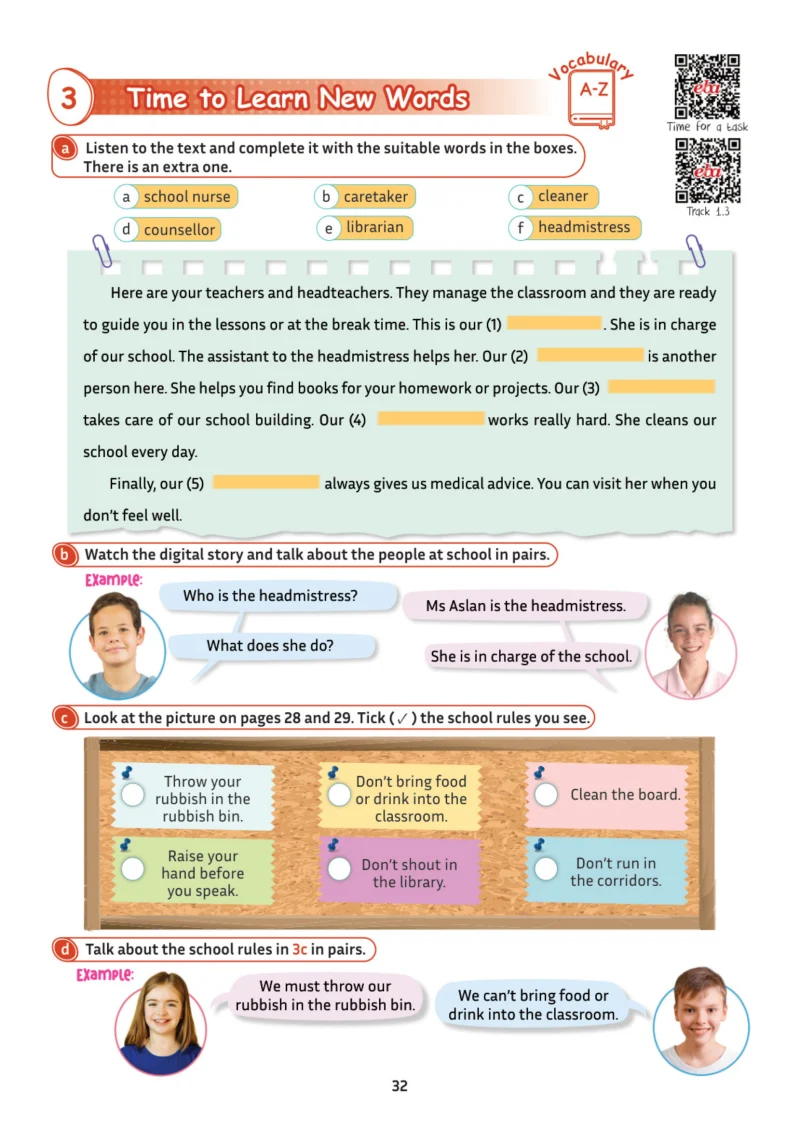 5. Sınıf İngilizce Ders Kitabı Cevapları Meb Yayınları Multi English 1 . Kitap Sayfa 32