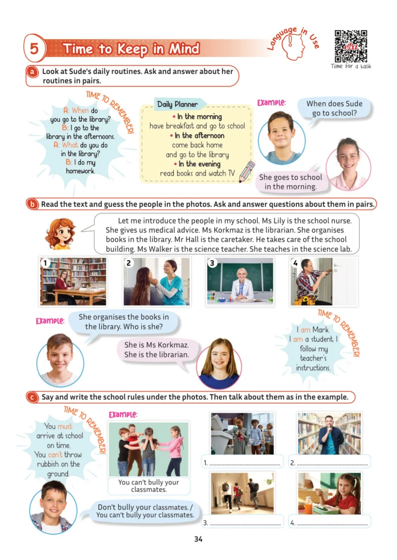 5. Sınıf İngilizce Ders Kitabı Cevapları Meb Yayınları Multi English 1 . Kitap Sayfa 34