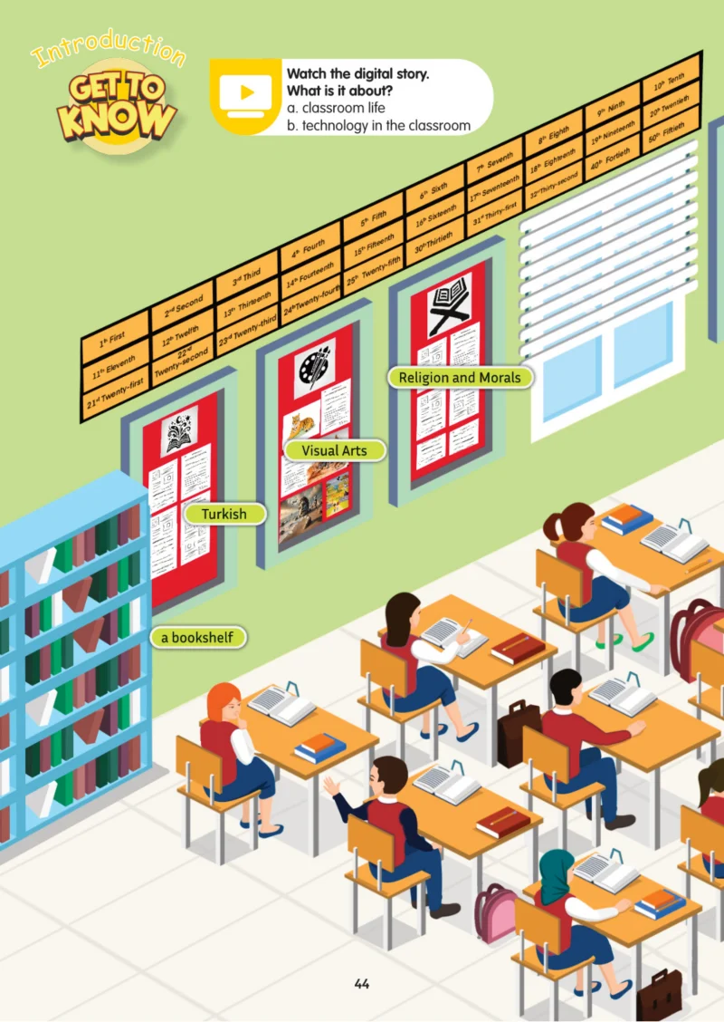 5. Sınıf İngilizce Ders Kitabı Cevapları Meb Yayınları Multi English 1 . Kitap Sayfa 44