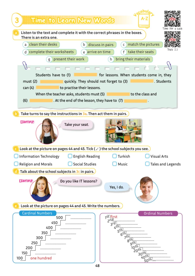 5. Sınıf İngilizce Ders Kitabı Cevapları Meb Yayınları Multi English 1 . Kitap Sayfa 48
