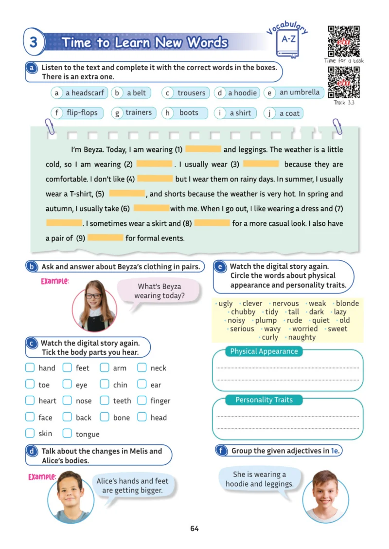 5. Sınıf İngilizce Ders Kitabı Cevapları Meb Yayınları Multi English 1 . Kitap Sayfa 64