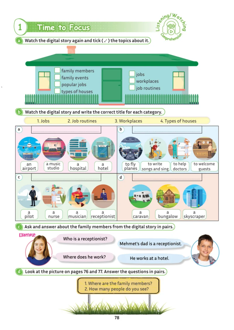 5. Sınıf İngilizce Ders Kitabı Cevapları Meb Yayınları Multi English 1 . Kitap Sayfa 78