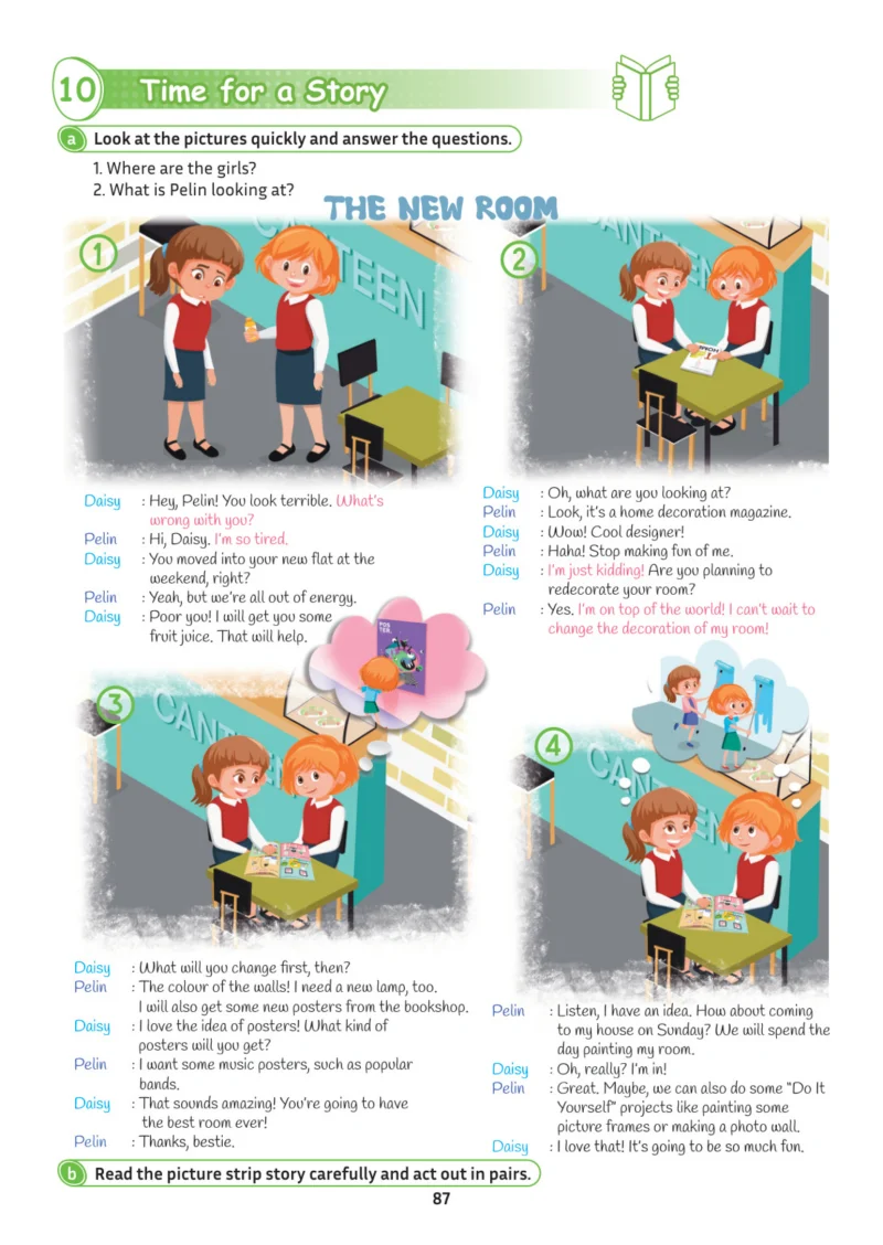 5. Sınıf İngilizce Ders Kitabı Cevapları Meb Yayınları Multi English 1 . Kitap Sayfa 87