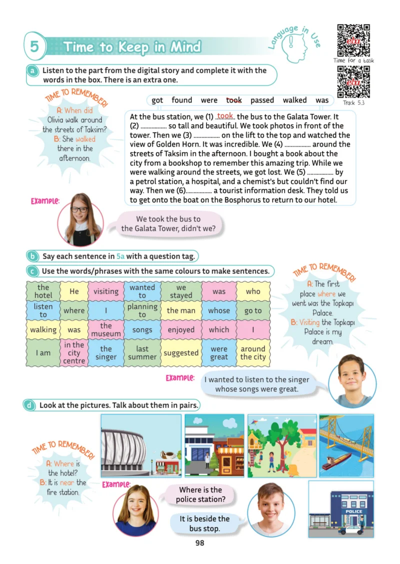 5. Sınıf İngilizce Ders Kitabı Cevapları Meb Yayınları Multi English 1 . Kitap Sayfa 98