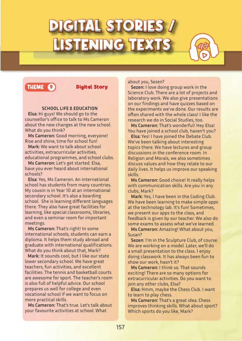5. Sınıf İngilizce Ders Kitabı Cevapları Meb Yayınları Multi English 2 . Kitap Sayfa 157