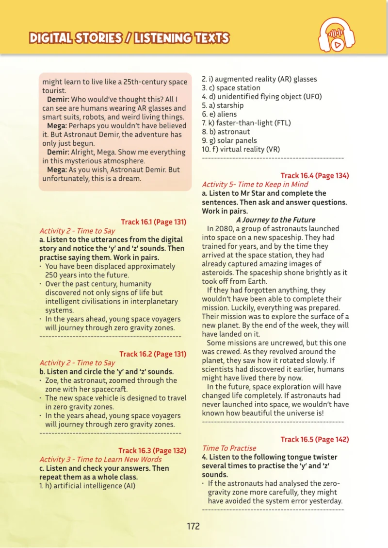 5. Sınıf İngilizce Ders Kitabı Cevapları Meb Yayınları Multi English 2 . Kitap Sayfa 172