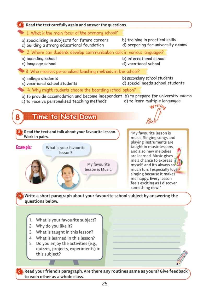 5. Sınıf İngilizce Ders Kitabı Cevapları Meb Yayınları Multi English 2 . Kitap Sayfa 25