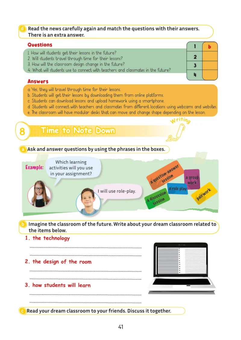 5. Sınıf İngilizce Ders Kitabı Cevapları Meb Yayınları Multi English 2 . Kitap Sayfa 41