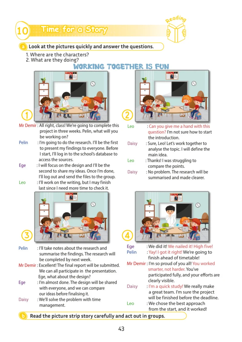 5. Sınıf İngilizce Ders Kitabı Cevapları Meb Yayınları Multi English 2 . Kitap Sayfa 43