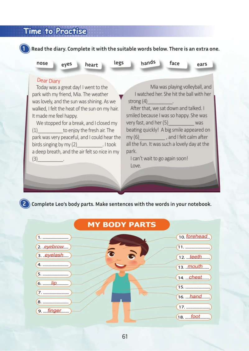 5. Sınıf İngilizce Ders Kitabı Cevapları Meb Yayınları Multi English 2 . Kitap Sayfa 61