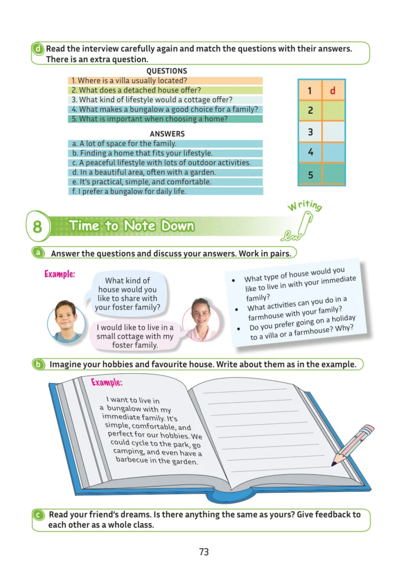 5. Sınıf İngilizce Ders Kitabı Cevapları Meb Yayınları Multi English 2 . Kitap Sayfa 73
