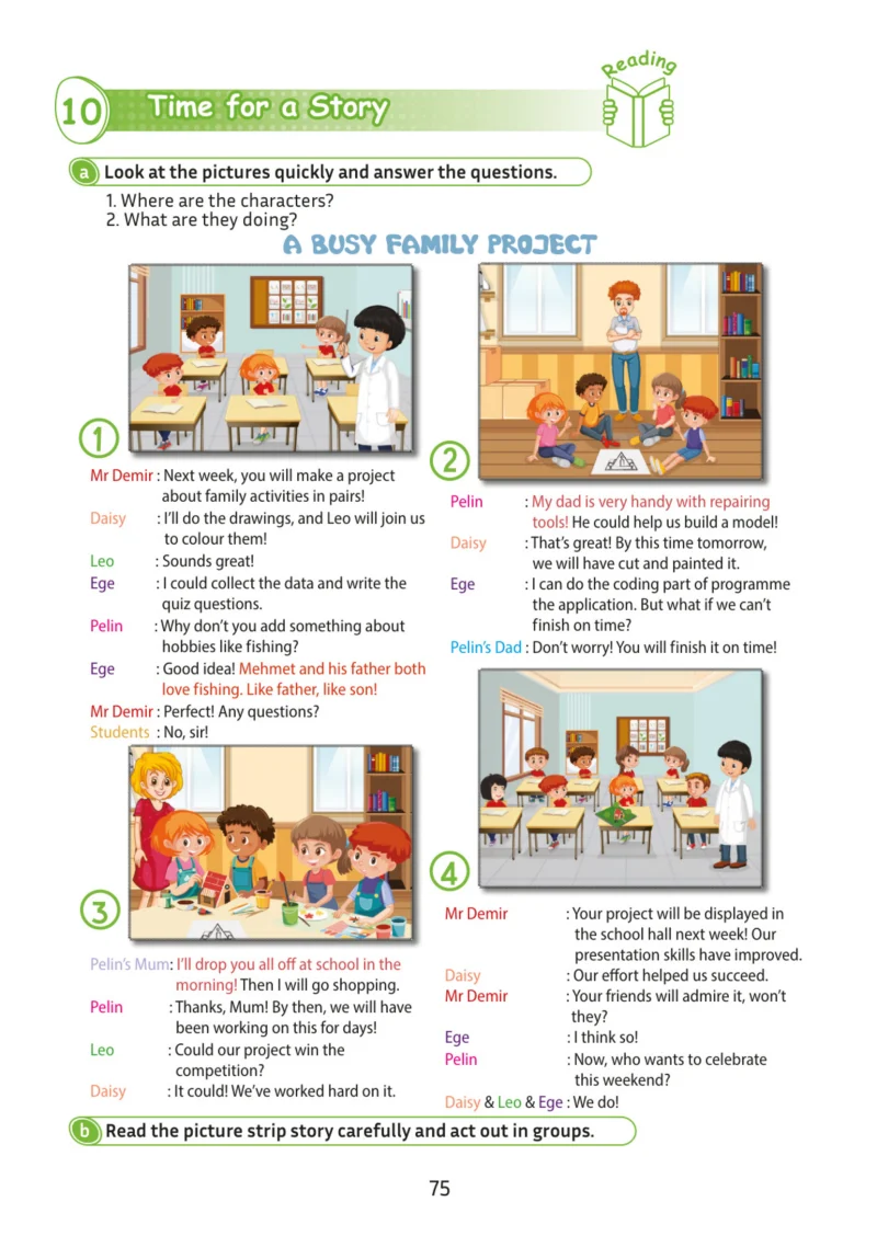 5. Sınıf İngilizce Ders Kitabı Cevapları Meb Yayınları Multi English 2 . Kitap Sayfa 75