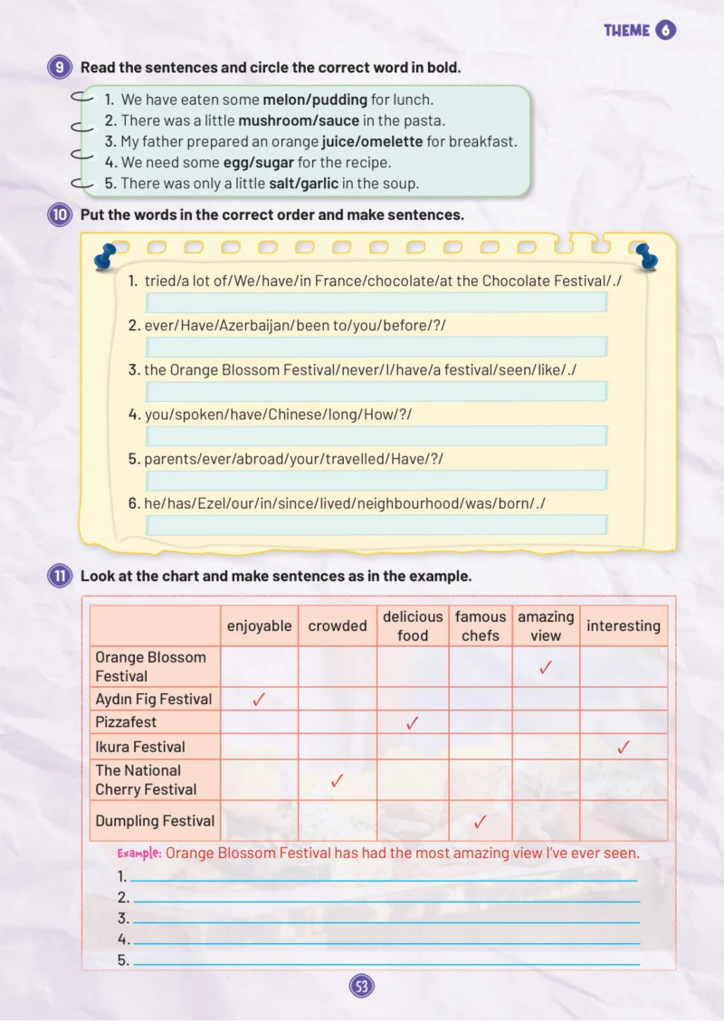 5. Sınıf İngilizce Ders Kitabı Cevapları Meb Yayınları Work Book 1. Kitap Sayfa 53