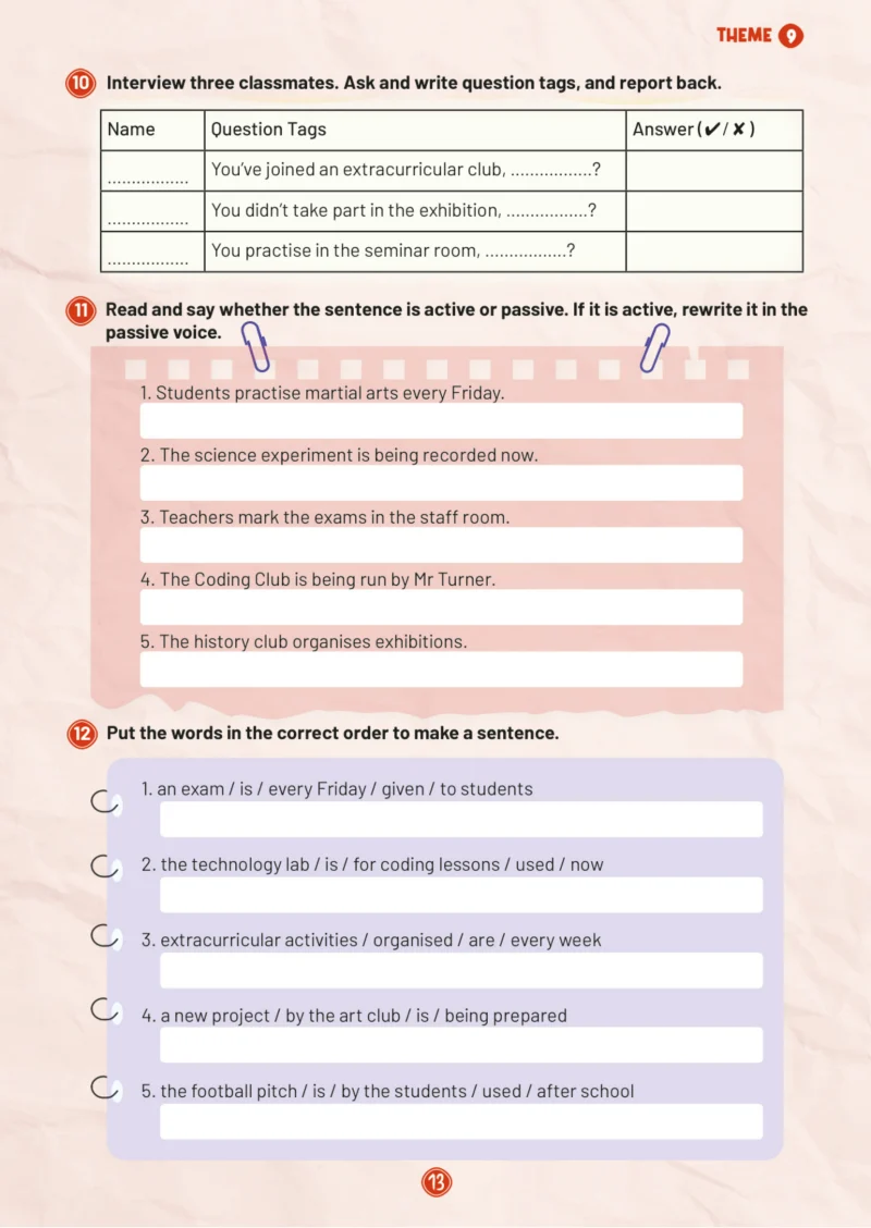 5. Sınıf İngilizce Ders Kitabı Cevapları Meb Yayınları Work Book 2. Kitap Sayfa 13