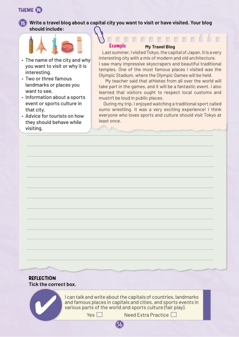 5. Sınıf İngilizce Ders Kitabı Cevapları Meb Yayınları Work Book 2. Kitap Sayfa 56