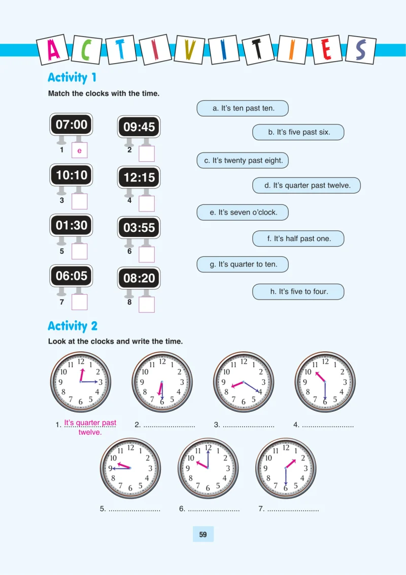 5. Sınıf İngilizce Ders Kitabı Cevapları Özgün Yayınları Sayfa 59