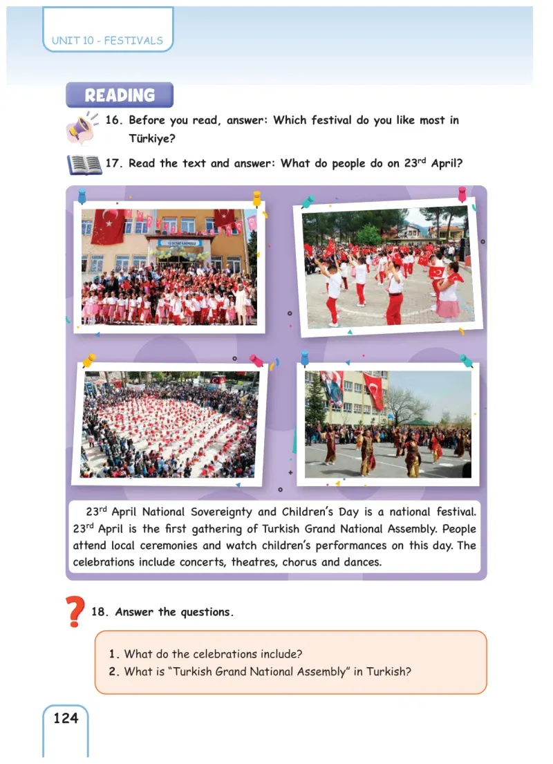 5. Sınıf İngilizce Ders Kitabı Cevapları Pasifik Yayınları Sayfa 124