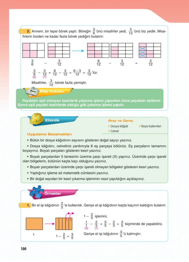 5. Sınıf Matematik Ders Kitabı Cevapları Koza Yayınları Sayfa 100