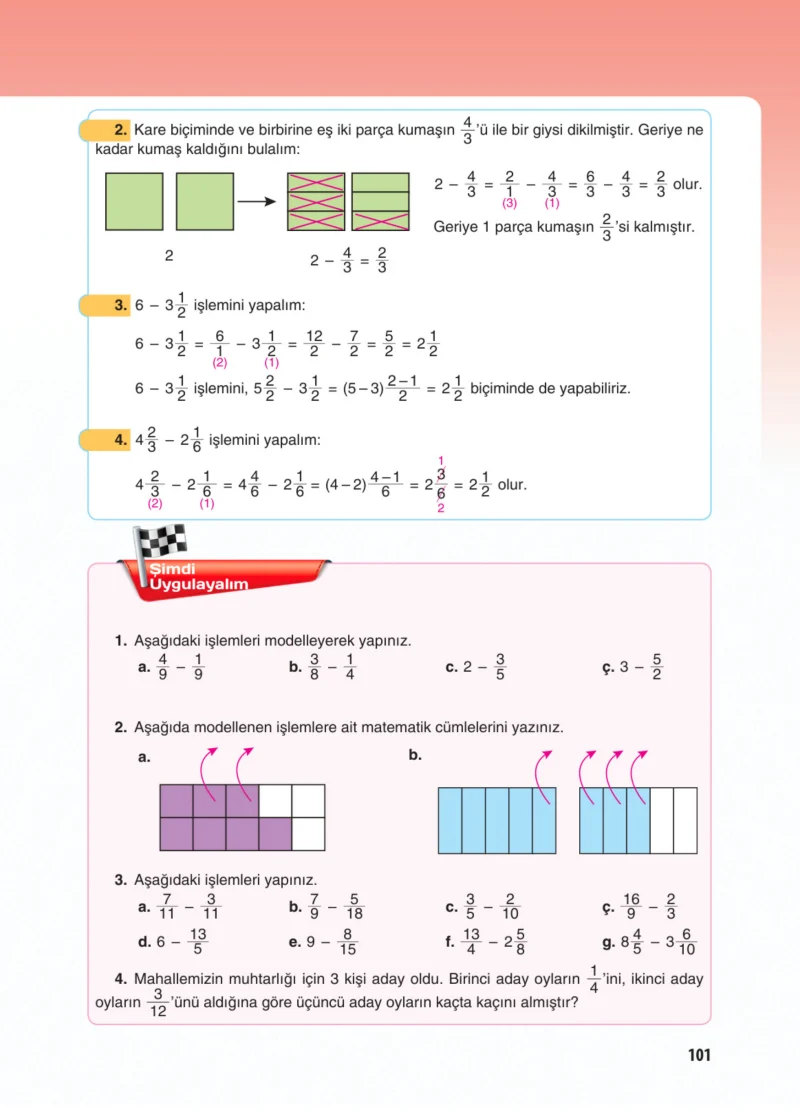 5. Sınıf Matematik Ders Kitabı Cevapları Koza Yayınları Sayfa 101