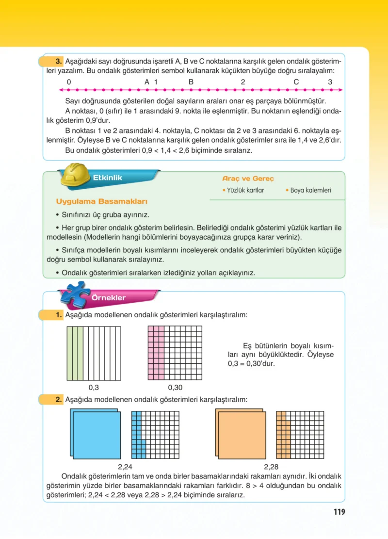 5. Sınıf Matematik Ders Kitabı Cevapları Koza Yayınları Sayfa 119
