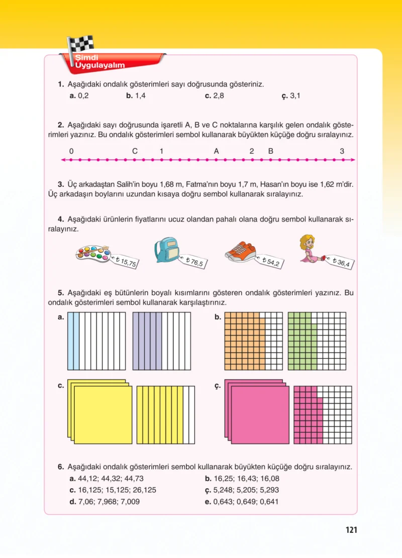 5. Sınıf Matematik Ders Kitabı Cevapları Koza Yayınları Sayfa 121