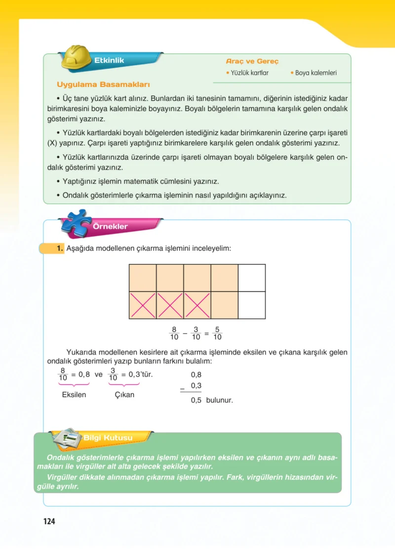 5. Sınıf Matematik Ders Kitabı Cevapları Koza Yayınları Sayfa 124